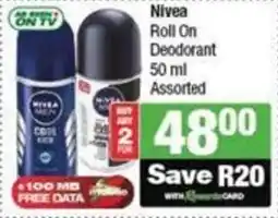 SuperSpar Nivea Roll On Deodorant Assorted offer