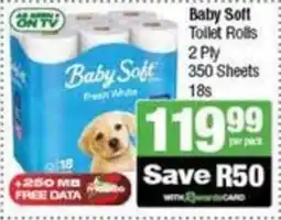 SuperSpar Baby Soft Toilet Rolls 2 Ply 350 Sheets offer