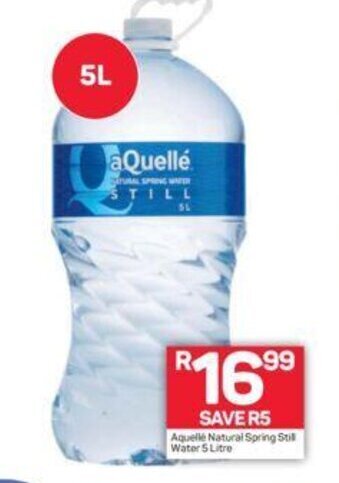 Pick n Pay Aquellé Natural Spring Still Water 5 Litre offer