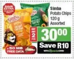 SuperSpar Simba Potato Chips Assorted offer