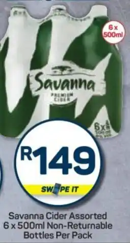 Pick n Pay Hypermarket Savanna Cider Assorted Non-Returnable Bottles offer