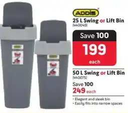 Makro ADDIS Swing or Lift Bin offer