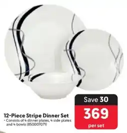 Makro Stripe Dinner Set offer