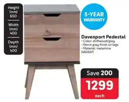 Makro Davenport Pedestal offer