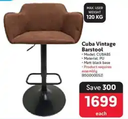Makro Cuba Vintage Barstool offer