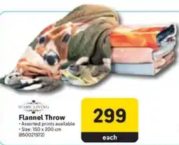 Makro HOME LIVING Flannel Throw offer