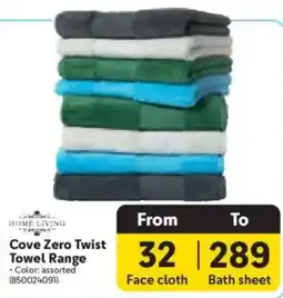 Makro HOME LIVING Cove Zero Twist Towel Range offer