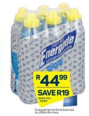 Pick n Pay Energade Sports Drink Assorted 6x500ml offer