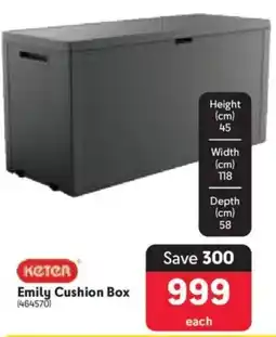Makro KETER Emily Cushion Box offer