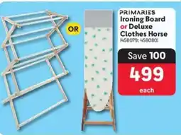 Makro PRIMARIES Ironing Board or Deluxe Clothes Horse offer