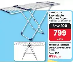Makro PRIMARIES Extendable Clothes Dryer offer