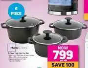 Game Mainstays 6 Piece Cast Iron Pot Set-Per Set offer