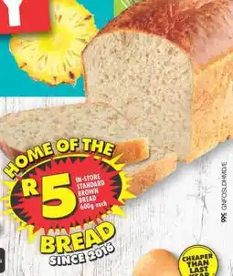 Shoprite In-Store Standard Brown Bread offer
