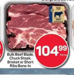 Pick n Pay Hypermarket Bulk Beef Blade, Chuck Steak, Brisket or Short Ribs Bone-In offer