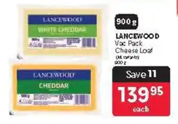 Makro LANCEWOOD Vac Pack Cheese Loaf offer