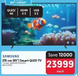 Makro SAMSUNG 215 cm (85) Smart QLED TV offer