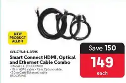 Makro Smart Connect HDMI, Optical and Ethernet Cable Combo offer