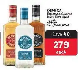 Makro Olmeca Reposado, Silver or Black Extra Aged Tequila offer
