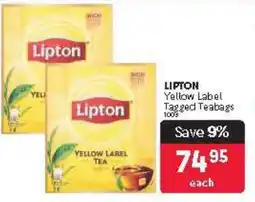 Makro Lipton Yellow Label Tagged Teabags 100s offer
