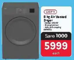 Makro Defy 8 kg Air Vented Dryer offer