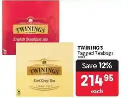 Makro TWININGS Tagged Teabags offer