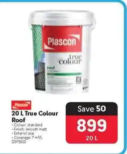 Makro Plascon 20 L True Colour Roof offer