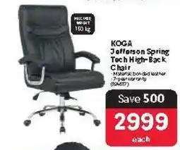 Makro KOGA Jefferson Spring Tech High-Back Chair offer