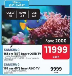 Makro Samsung 165 cm 65 Smart QLED TV offer