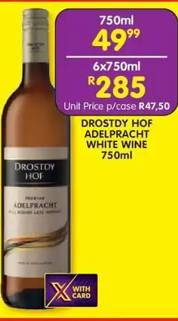 Shoprite DROSTDY HOF ADELPRACHT WHITE WINE 750ml offer