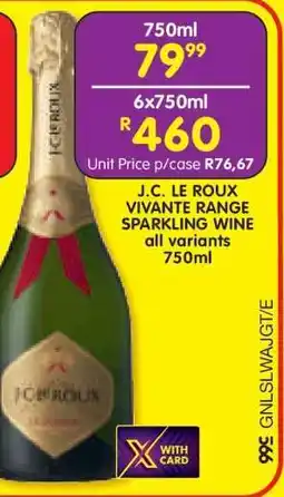 Shoprite J.C. Le Roux Vivante Range Sparkling Wine offer
