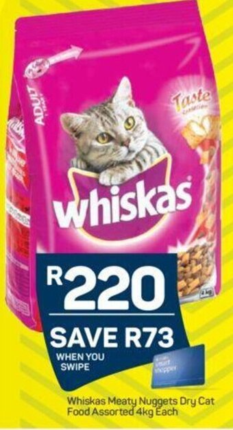 Pick n Pay Whiskas Meaty Nuggets Dry Cat Food Assorted 4kg offer