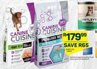 Pick n Pay Canine Cuisine Dry Dog Food 5.5-6kg offer
