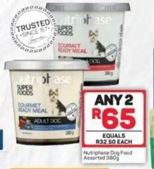 Pick n Pay Nutriphase Dog Food Assorted 380g offer