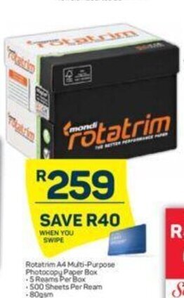 Pick n Pay Rotatrim A4 Multi-Purpose Photocopy Paper Box offer