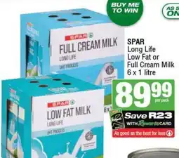 KwikSpar SPAR Long Life Low Fat or Full Cream Milk offer