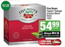 KwikSpar Five Roses Tagless Teabags offer