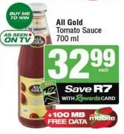 KwikSpar All Gold Tomato Sauce offer