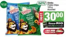 KwikSpar Simba Potato Chips Assorted offer