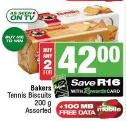 KwikSpar Bakers Tennis Biscuits Assorted offer