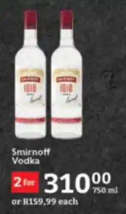 Oxford Freshmarket Smirnoff Vodka offer