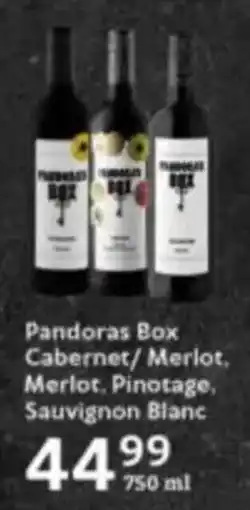 Oxford Freshmarket Pandoras Box Cabernet/ Merlot, Merlot, Pinotage, Sauvignon Blanc offer