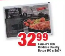 OK Foods Farmer's Deli Rindless Streaky Bacon offer