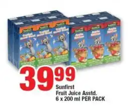 OK Foods Sunfirst Fruit Juice Asstd. offer