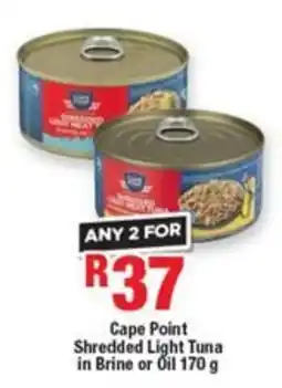 OK Foods Cape Point Shredded Light Tuna in Brine or Oil offer