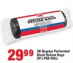 OK Foods OK Regular Perforated Black Refuse Bags offer
