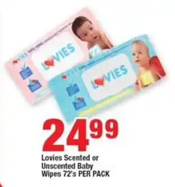 OK Foods Lovies Scented or Unscented Baby Wipes offer