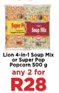 Food Lover's Market Lion 4-in-1 Soup Mix or Super Pop Popcorn offer