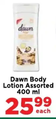 Food Lover's Market Dawn Body Lotion Assorted offer