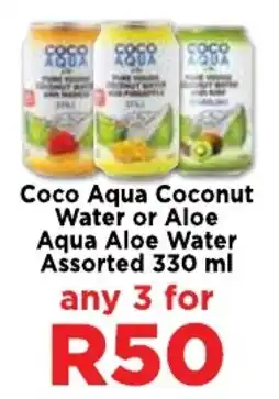Food Lover's Market Coco Aqua Coconut Water or Aloe Aqua Aloe Water Assorted offer