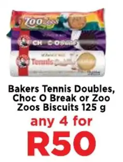 Bakers Tennis Doubles, Choc O Break or Zoo Zoos Biscuits
